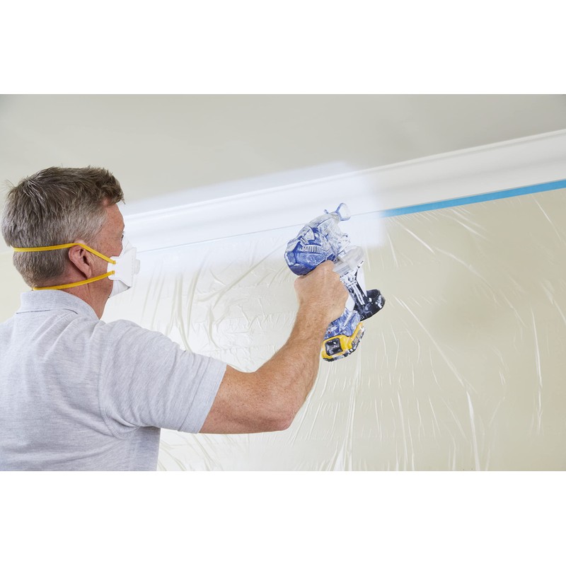 ProDec 110cm x 25m Pre-Masked Polythene Dust Sheet Roll, Dustproof