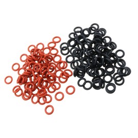 MEETOOT 200PCS Red and Red Wacky O Ring Silicone Ring Suitable for Quick Rigging of 4 to 5 Inch Fishing Lures