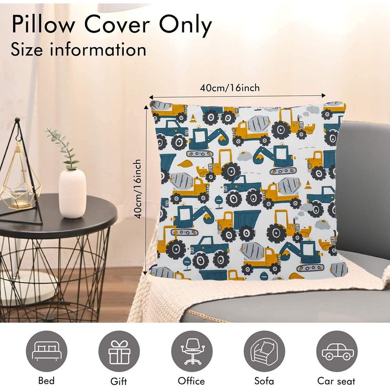 Aisawate Children's Cushion Cover Decorative Patterned 40 x 40 cm,