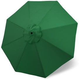 MASTERCANOPY Patio Umbrella 9 ft Replacement Canopy for 8 Ribs-Forest Green