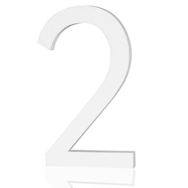3 Inch Modern House Number, Self Adhesive Unique Mailboxes for Outside for Apartment Door Farmhouse Office Hotel, Address Numbers and Letters, Frosted Matte White Acrylic House Number 2