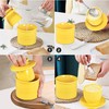 Yellow French Butter Holder with Water Line for Table and