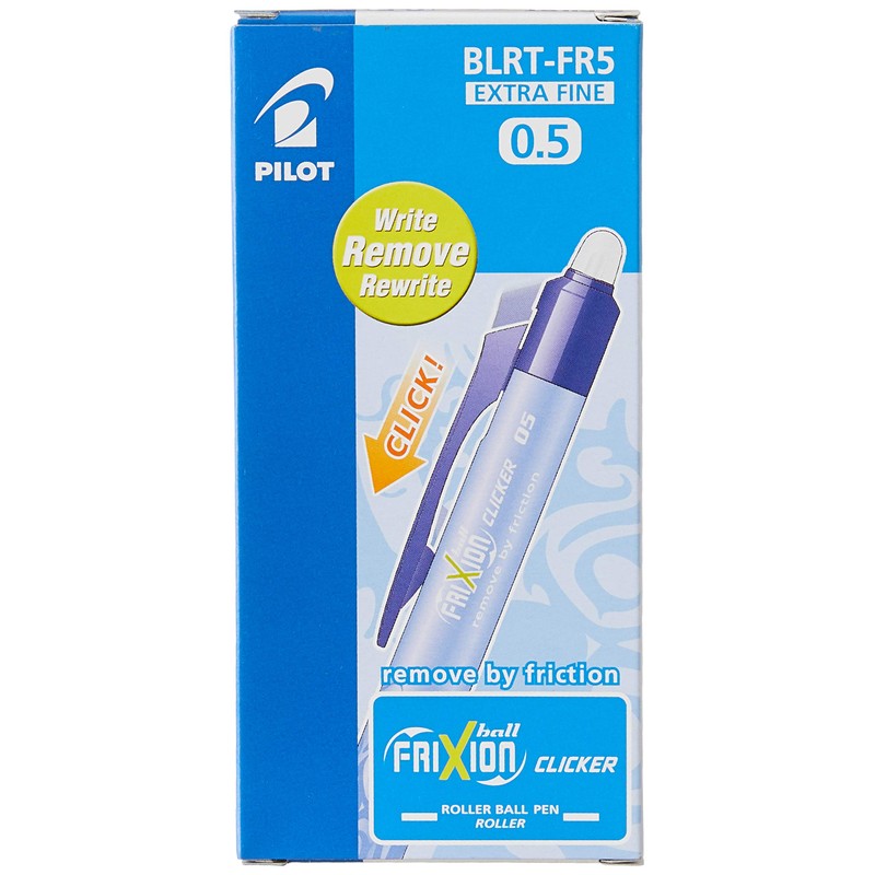 Pilot Frixion Clicker Retractable Erasable Rollerball 0.5 mm Tip -