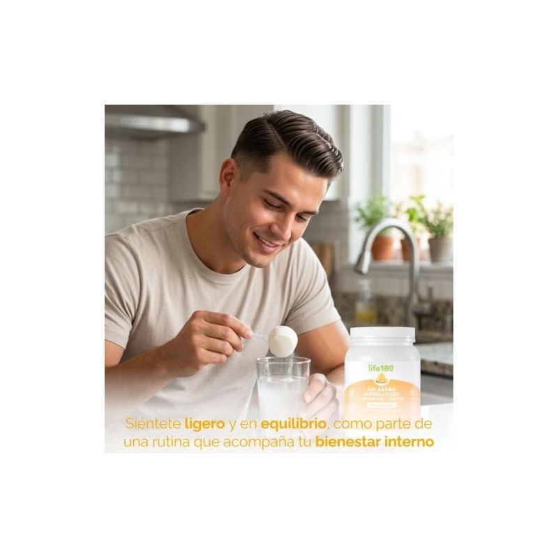 Life180 Dúo Colágeno Hidrolizado con Probióticos y Cúrcuma Sabor Piña