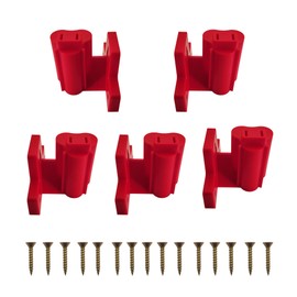 aeobdai 5 Packs Tool Holder for Milwaukee M12 Wall Mount Stand Cordless Power Tool Storage -Red
