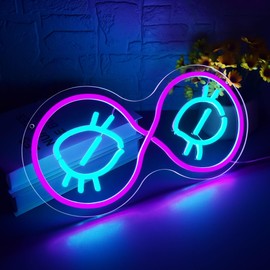 Eyes Neon Sign for Wall Decor Dimmable Cartoon Eyes Neon Light for People LED Light Up Sign Suitable for Living Room Bedroom Store Man Cave Birthday Gift Size16.5 * 8.2In(P077)