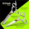 Suvorna Professional Barber Scissors Set - 5.5" Hairdressing & Thinning