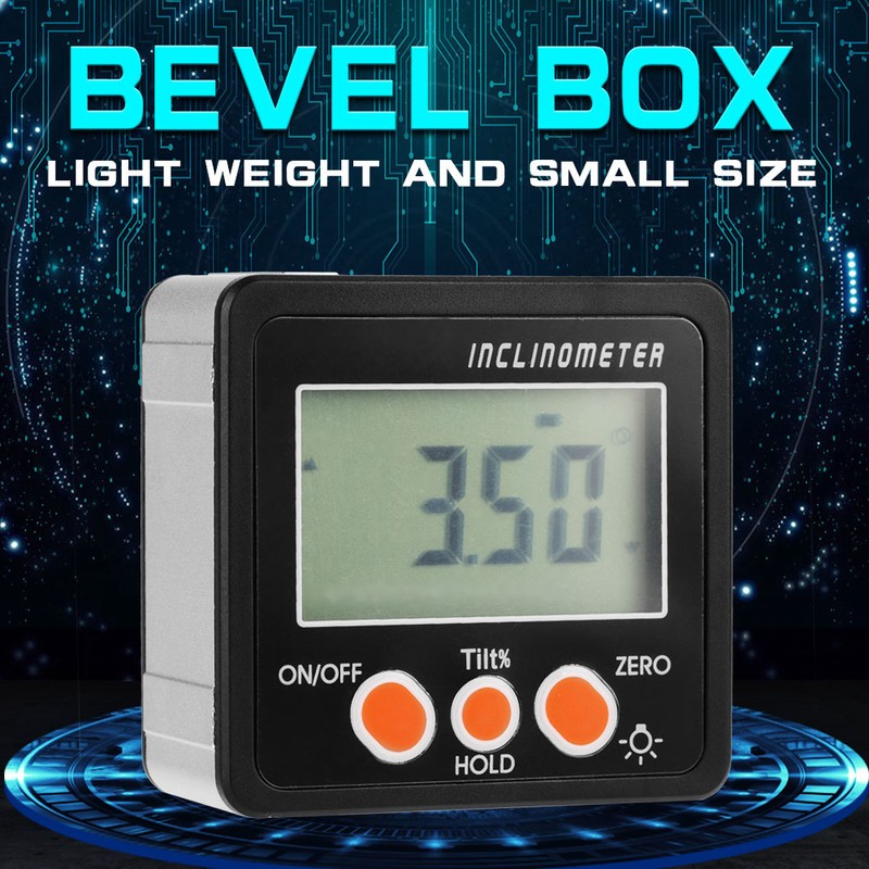 Digital Magnetic Inclinometer Angle Gauge Meter Protractor 4 x 90°