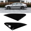 2PCS Rear Side Window Louver Gloss Black Sporty Look Scratch