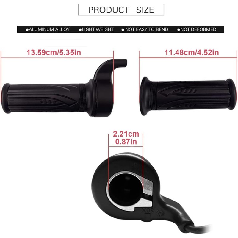 20X Full Twist Throttle for Ebike, Electric Bike Full Right