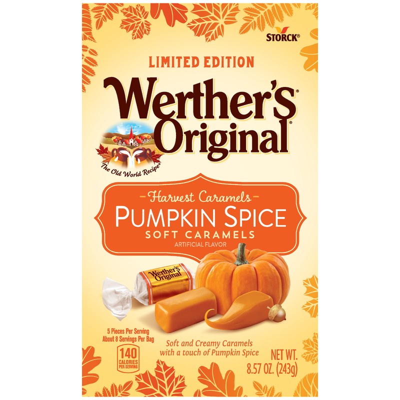 Werther's Original Soft Harvest Pumpkin Spice Caramel Candy, 8.57 Oz