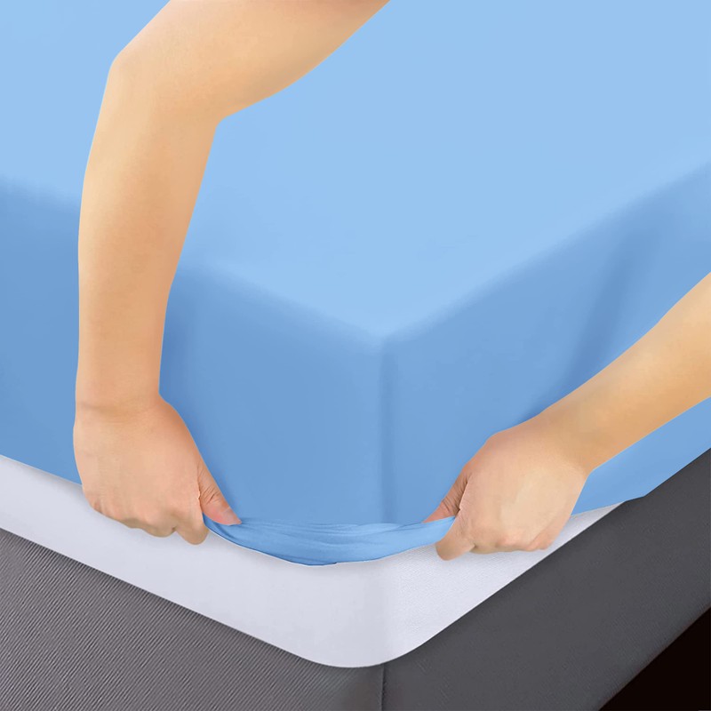 Moonlight Bedding Double Fitted Sheet - 25cm Deep Pockets Ultra