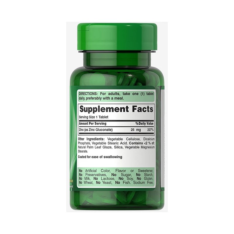 Gluconato de zinc 25 mg 100 comprimidos apoyar el sistema