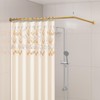 Yampos L Shaped Corner Shower Curtain Rod, 39" - 69"