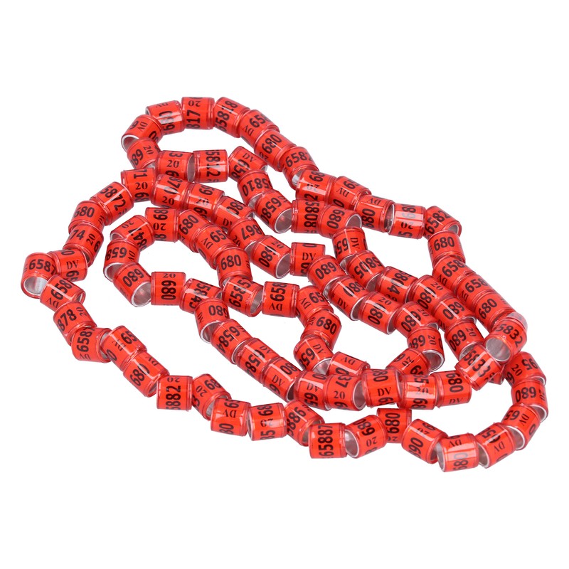 100Pcs 8mm Pigeon Leg Bands Aluminum Alloy Non Competition Recognizable