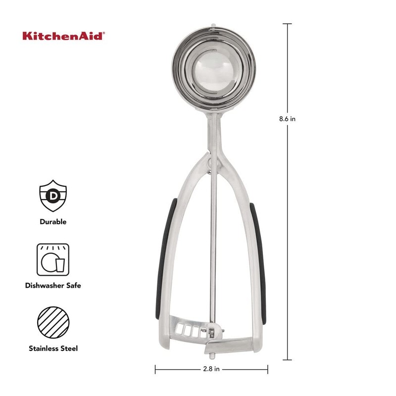 KitchenAid Cookie Dough Scoop Set, Set Of 3, Black