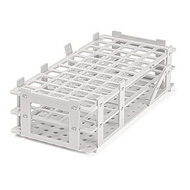 BrandTech 4340040 30mm 21 Tubes White Polypropylene Test Tube Rack, 3 x 7 Tube, -20 to 90 Degree C Operating Temperature (Pack of 5)