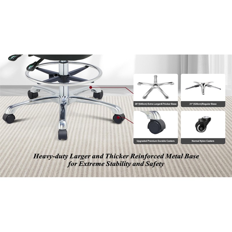 Saddle Chair Rolling Saddle Stool with Back Support, Esthetician Chair