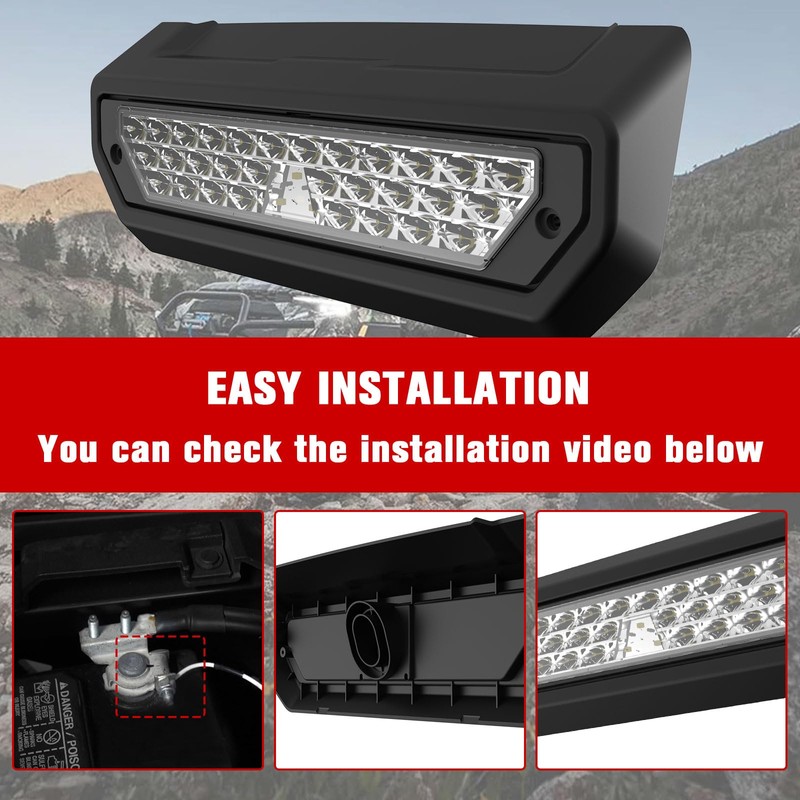 LitMiRaCle Rear LED Work Light for Polaris Ranger XP 1000/Crew