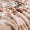 Herside Faux Fur Throw Blanket for Couch,Coffee Tie-Dye Soft Throw