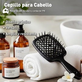 Bluelander Cepillo para Cabello Antinudos con Mango Ergonómico, Cepillado Sin Dolor en Cabello Rizado o Lacio, Ligero y Ventilado, Ideal para Uso Diar