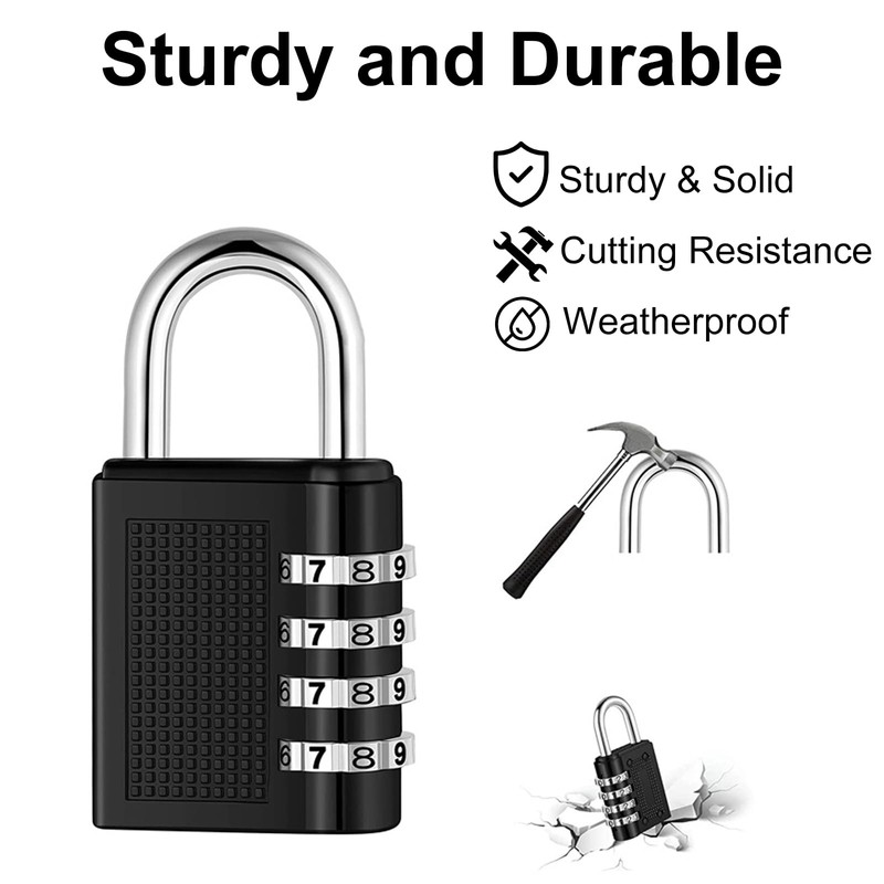 HRLORK Combination Padlock 3 Packs School Locker Lock Outdoor Weatherproof