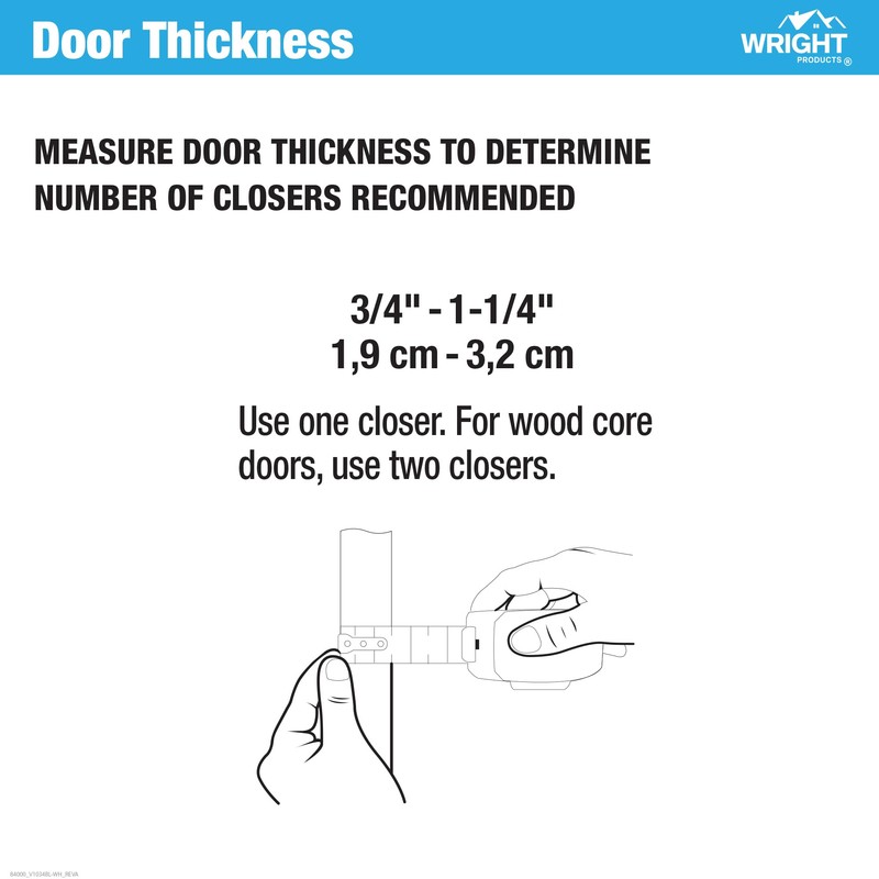 Wright Products Pneumatic Storm Door Closer & Push Button Latch