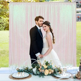 Eternal Beauty Iridescent Sequin Backdrop 152x213cm, Glitter Photography Background Sparkly Curtain for Birthday Decorations Weddding Anniversary Engagement (5x7 feet)…