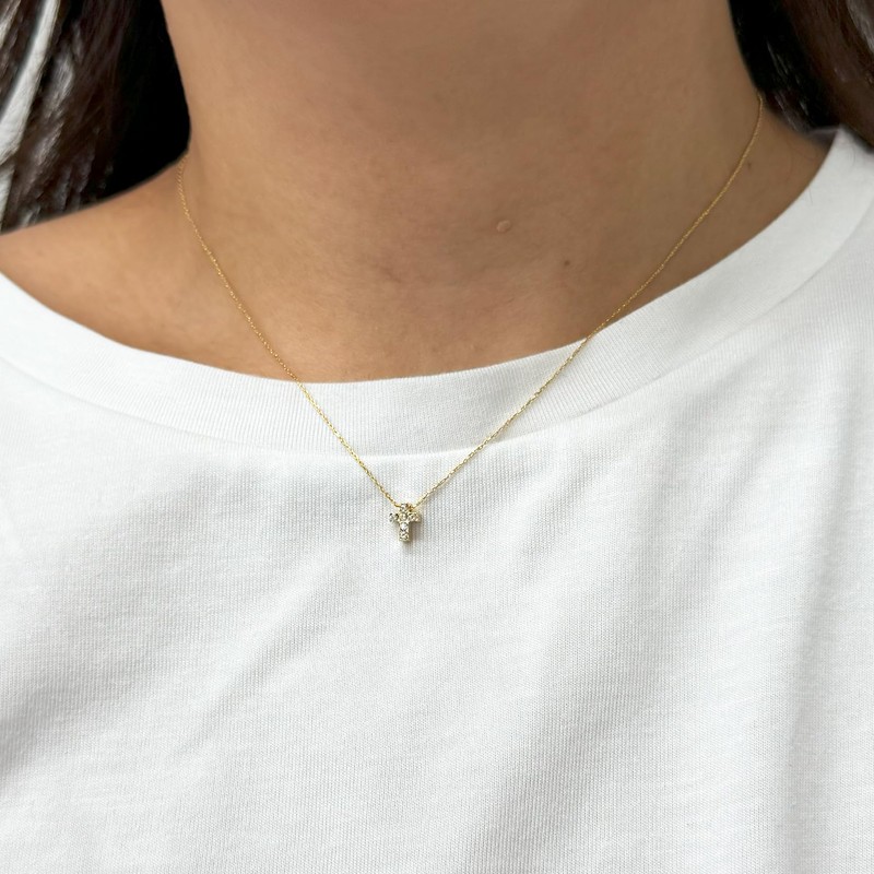 パヴェクロス 高級極細キラキラチェーンネックレス 【お肌に優しいニッケルフリー】　（n3536-R）