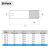 M METERXITY 20-Pack M4 x 30mm Slotted Cylindrical Pin Dowel,