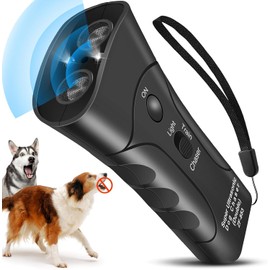 Innefier Anti Barking Device for Dogs, Ultrasonic Dog Deterrent Control Sonic Bark Deterrents Stop Waterproof Mini Outdoor Deterrent 3 in 1 Bark Control Tool Frequency Levels Humanized and Safe