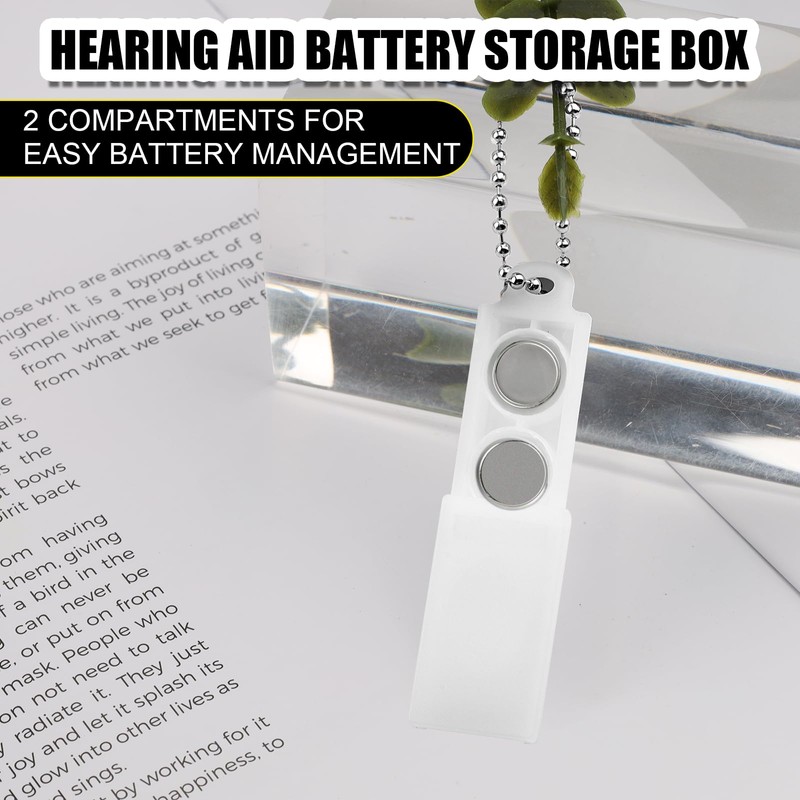 Fampery 3pcs Hearing Aid Battery Cases, Plastic Hearing Aid Batteries
