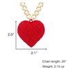 OSCCI Crystal Red Heart Necklace Hip Hop Gold Chunky Choker