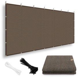 LOVE STORY 6x8 FT Sun Shade Cloth 95% UV Protection Pergola Shade Cover HDPE Material Outdoor Shade Tarp with Grommets for Patio Porch Pergola Outside, Brown