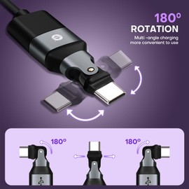 EndlesShine USB C to USB A Adapter 2 Pack 180° Rotating L-Type USB 2.0 480MBPS OTG Port Replacement & Extender Cable Adapter for Type C & A Connector (Black)