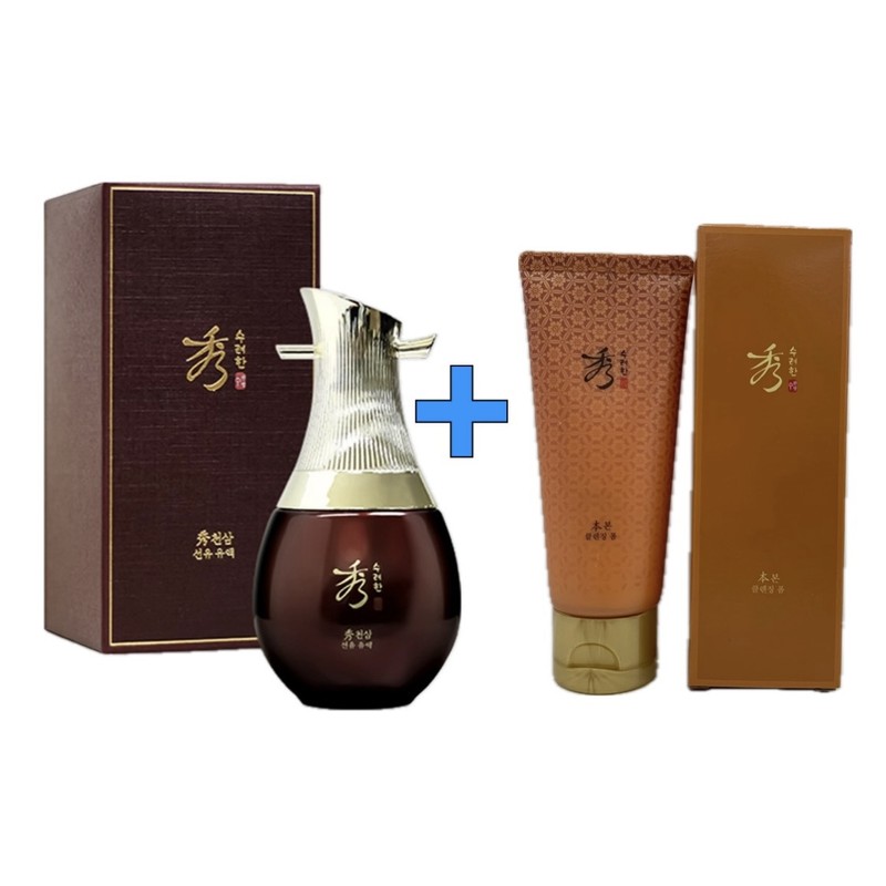 Sooryehan Cheonsam Seonyu Emulsion 130ml+Sooryehan Cleansing Foam 100ml / 수려한