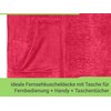 Emily´s Check Coral Fleece TV Blanket for Children with Sleeves