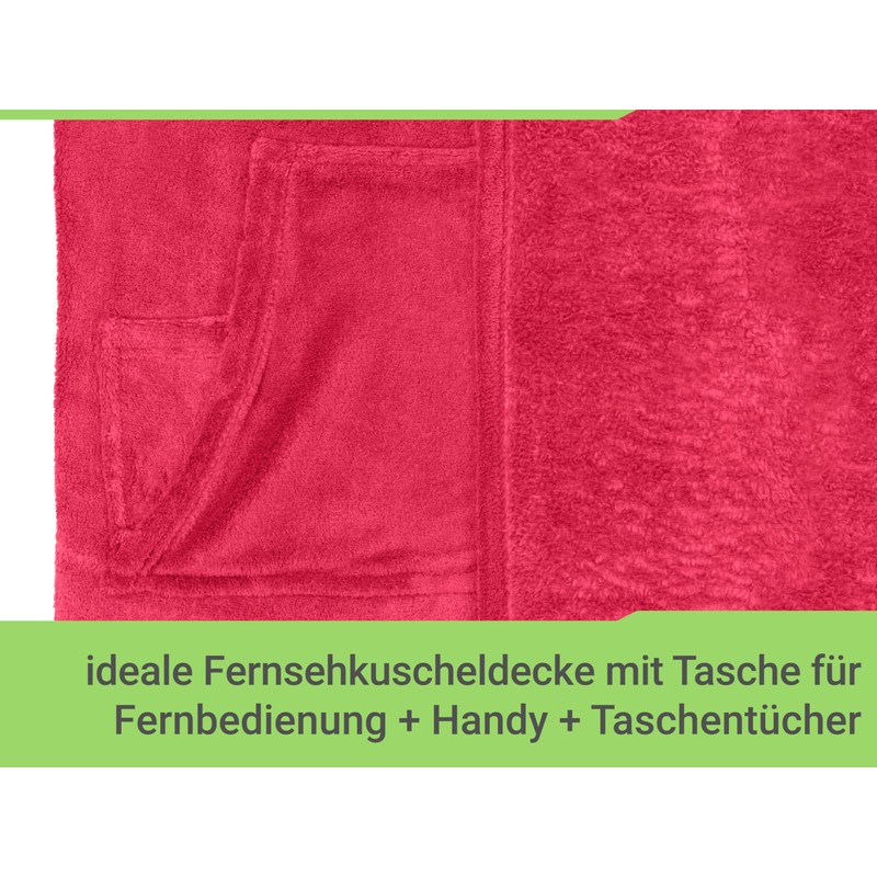 Emily´s Check Coral Fleece TV Blanket for Children with Sleeves