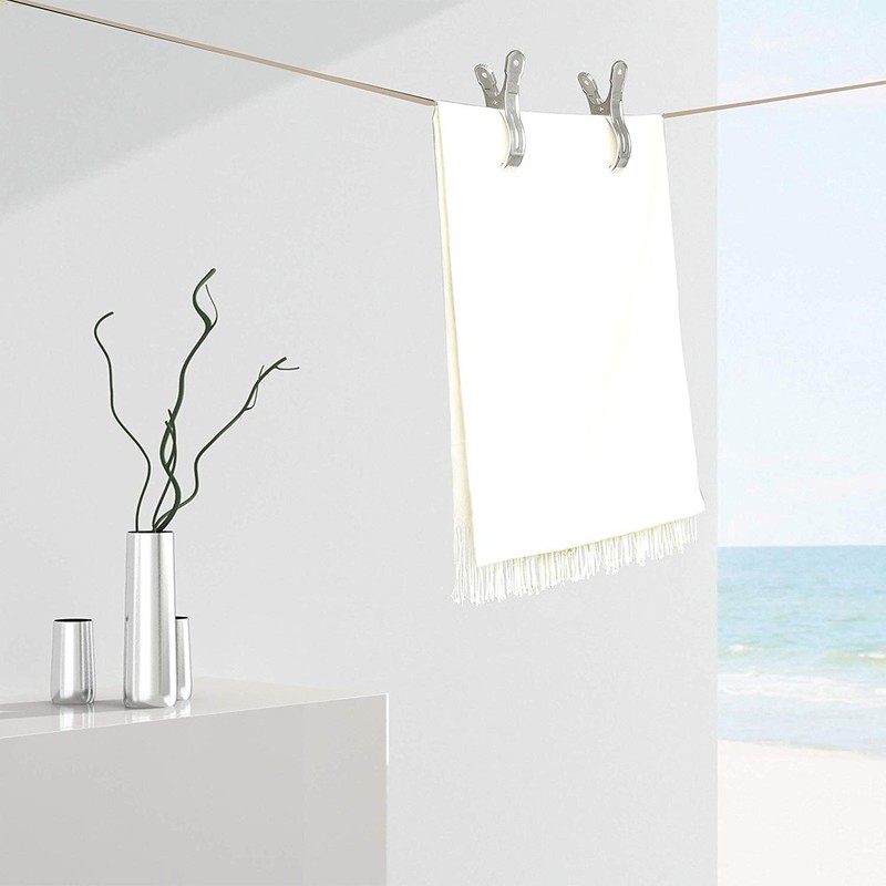 Vicloon 6 Pcs Stainless Steel Beach Towel Clips, Wind Resistant,