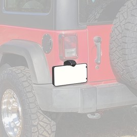 KEWISAUTO - Marco de matrícula trasero para Wrangler 07-18, soporte de montaje de placa trasera para Jeep Wrangler JK JKU 2 y 4 puertas 2007-2018 Accesorios (1 piezas, reemplazar #68064720AA)