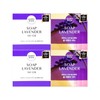 Happy Bath Lavender Beauty Cleansing Soap, 90g x 4-Pack Bath 10ea