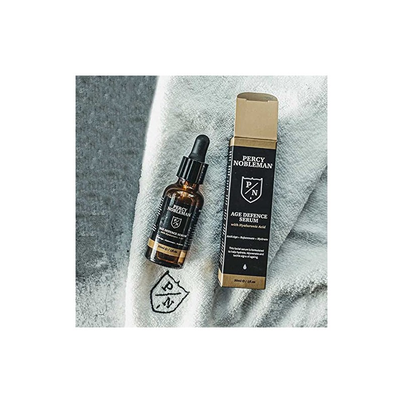 Percy Nobleman Age Defence Serum with Hyaluronic Acid, a face