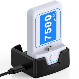 7500 mAh Battery Pack with Charging Dock,Detachable&Rechargeable Battery for Meta Quest 3/2 Head Strap, Lightweight Battery Balance Head Pressure and Extend Playtime [Only for Kawaye Head Strap]