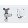 Kakudai 653-910-13 Angle Ball Stop Valve with Single Nut