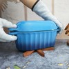 FANQIEW Dutch Oven Enameled Cast Iron Bread Pan with Lid