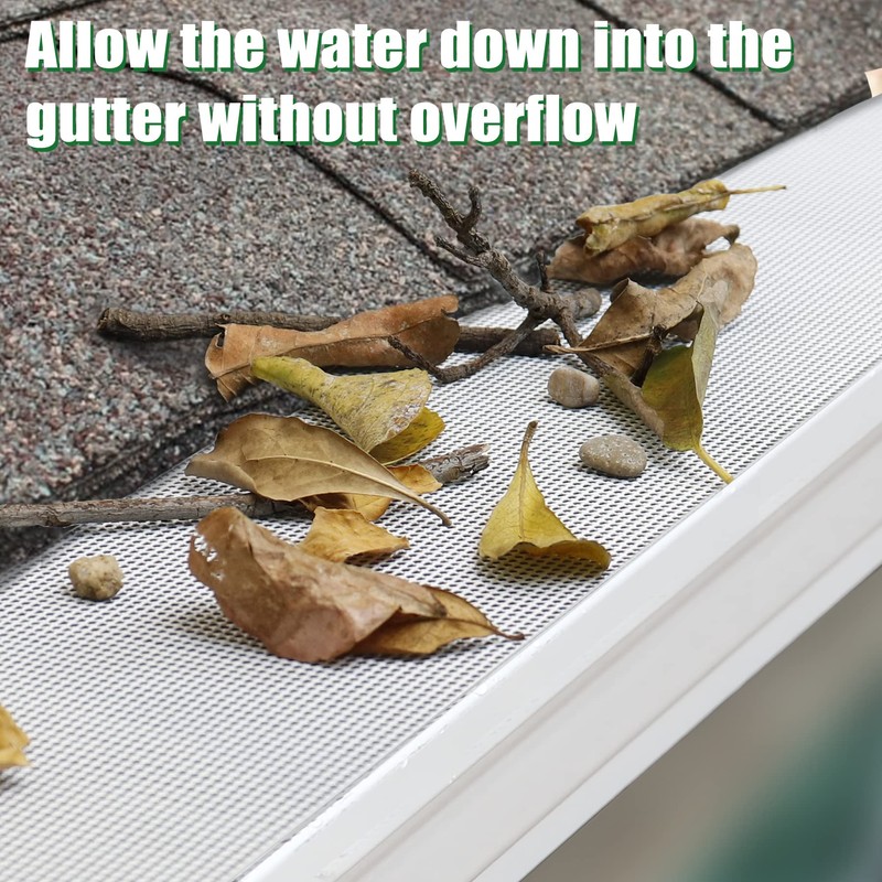 Forestchill Gutter Guards, 48Ft Stainless Steel Gutter Guard, Universal Fit