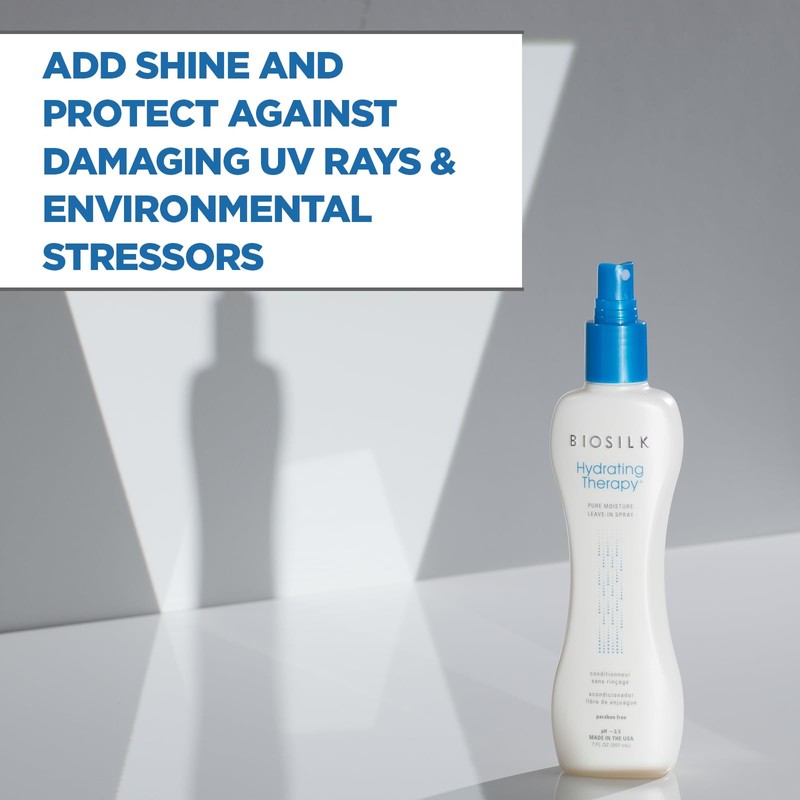 BioSilk Hydrating Therapy Pure Moisture, Leave-In Hair Spray for Frizz