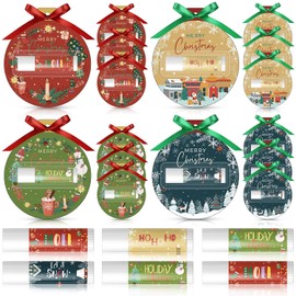Lounsweer 12 Set Christmas Lip Balm Bulk Gifts Adult Christmas Party Favors Xmas Ball Style Lip Balm for Party Staff Coworker