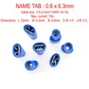 JZK 100pcs 6.3 x 0.8mm Blue Quick Connectors Socket Fully