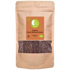 Organic Black Mustard Seeds - Certified Organic - by Busy Beans Organic (500g)